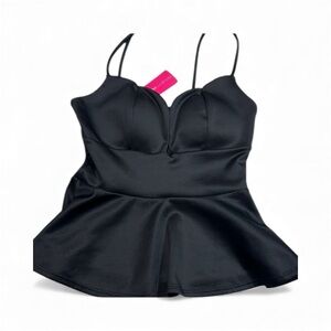 Love Culture Black Spaghetti Strap Top